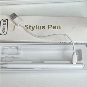 White Stylus Pen with USB Charging Cable